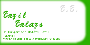 bazil balazs business card
